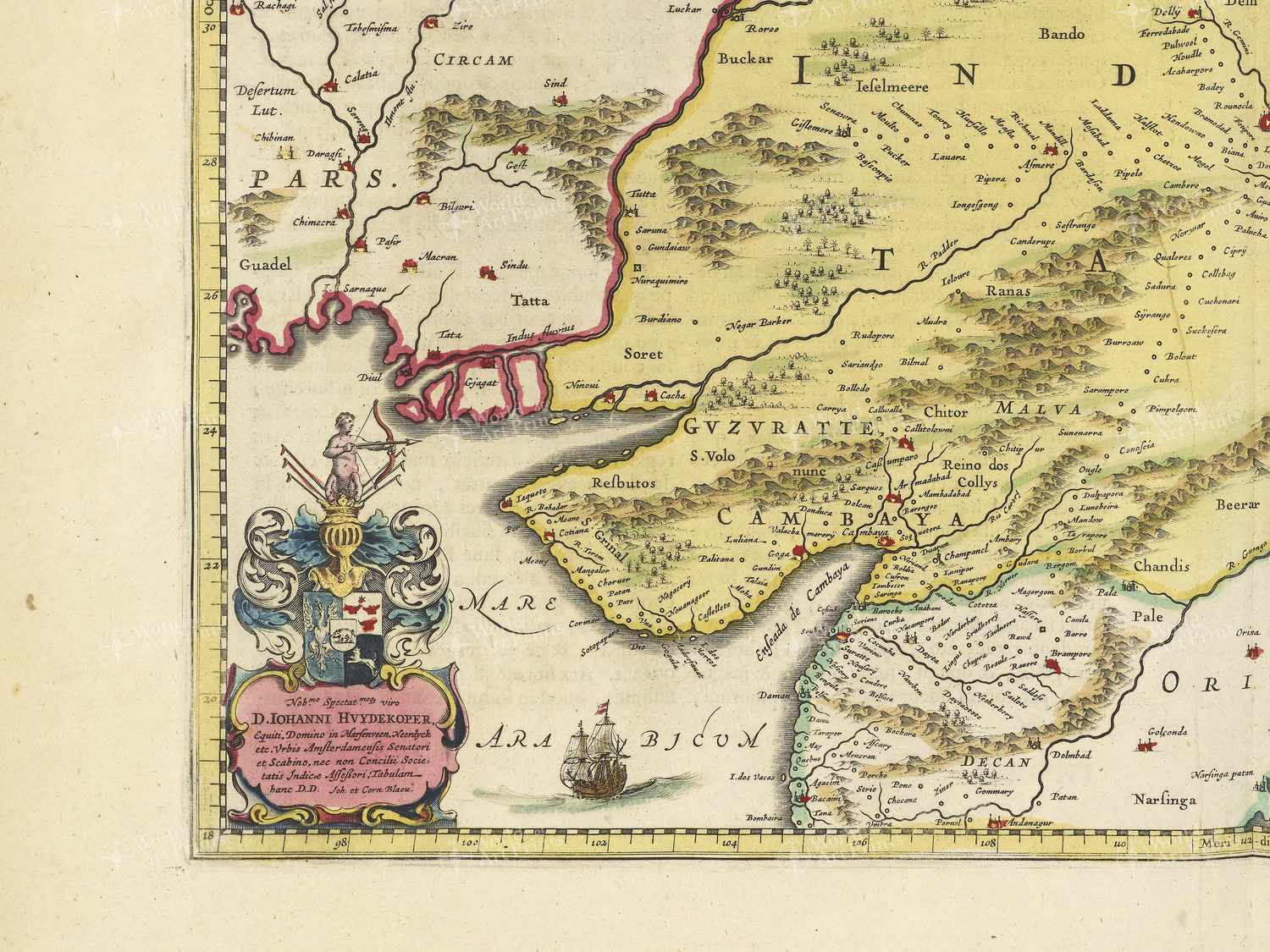 Map bottom left quadrant