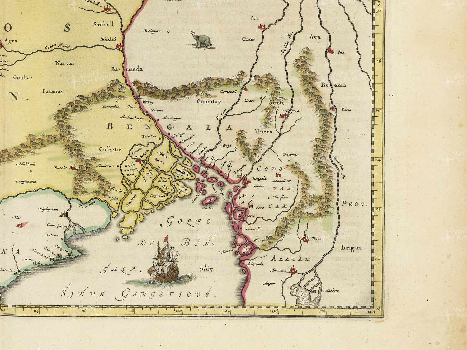 Map bottom right quadrant