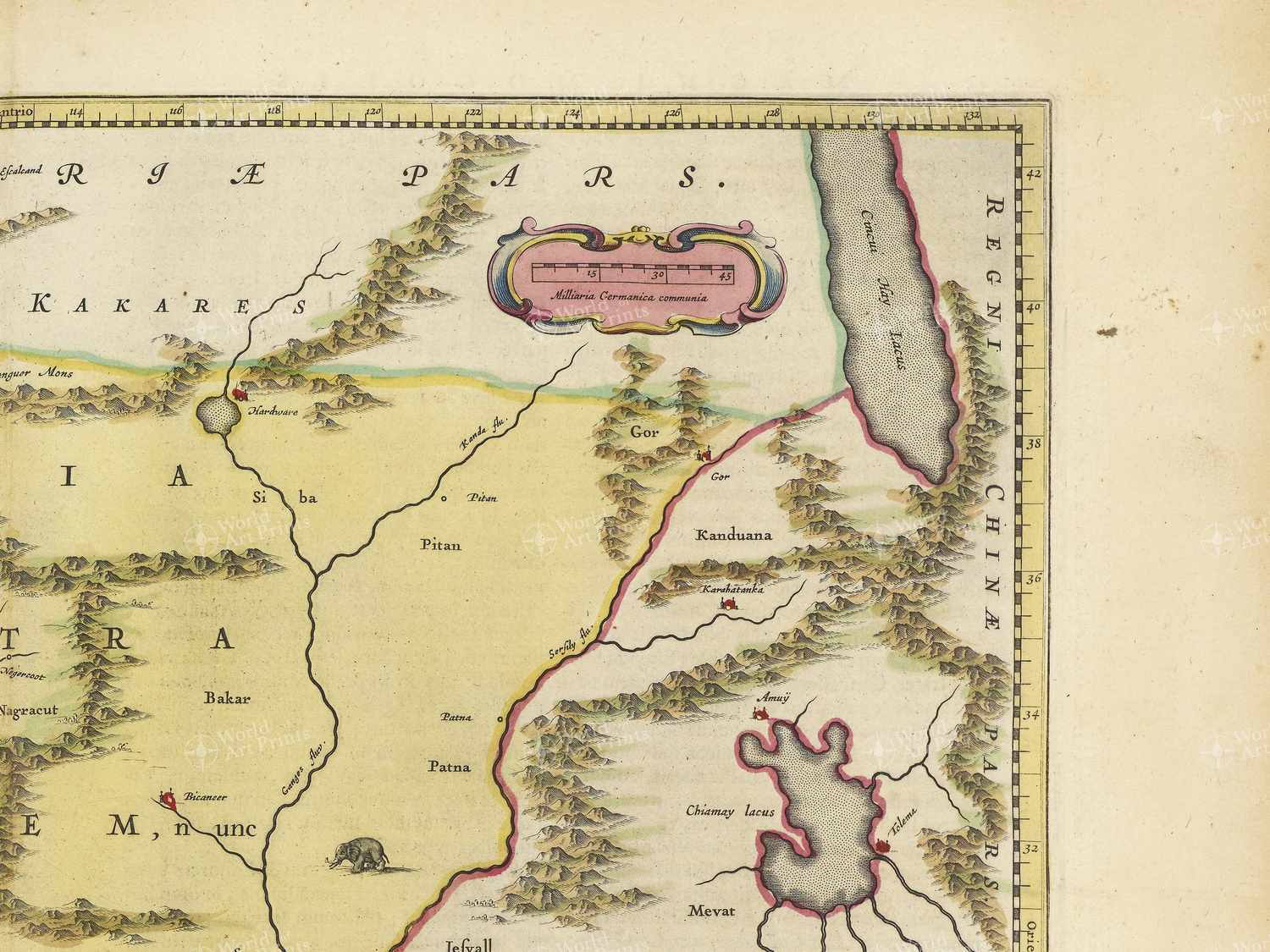 Map top right quadrant