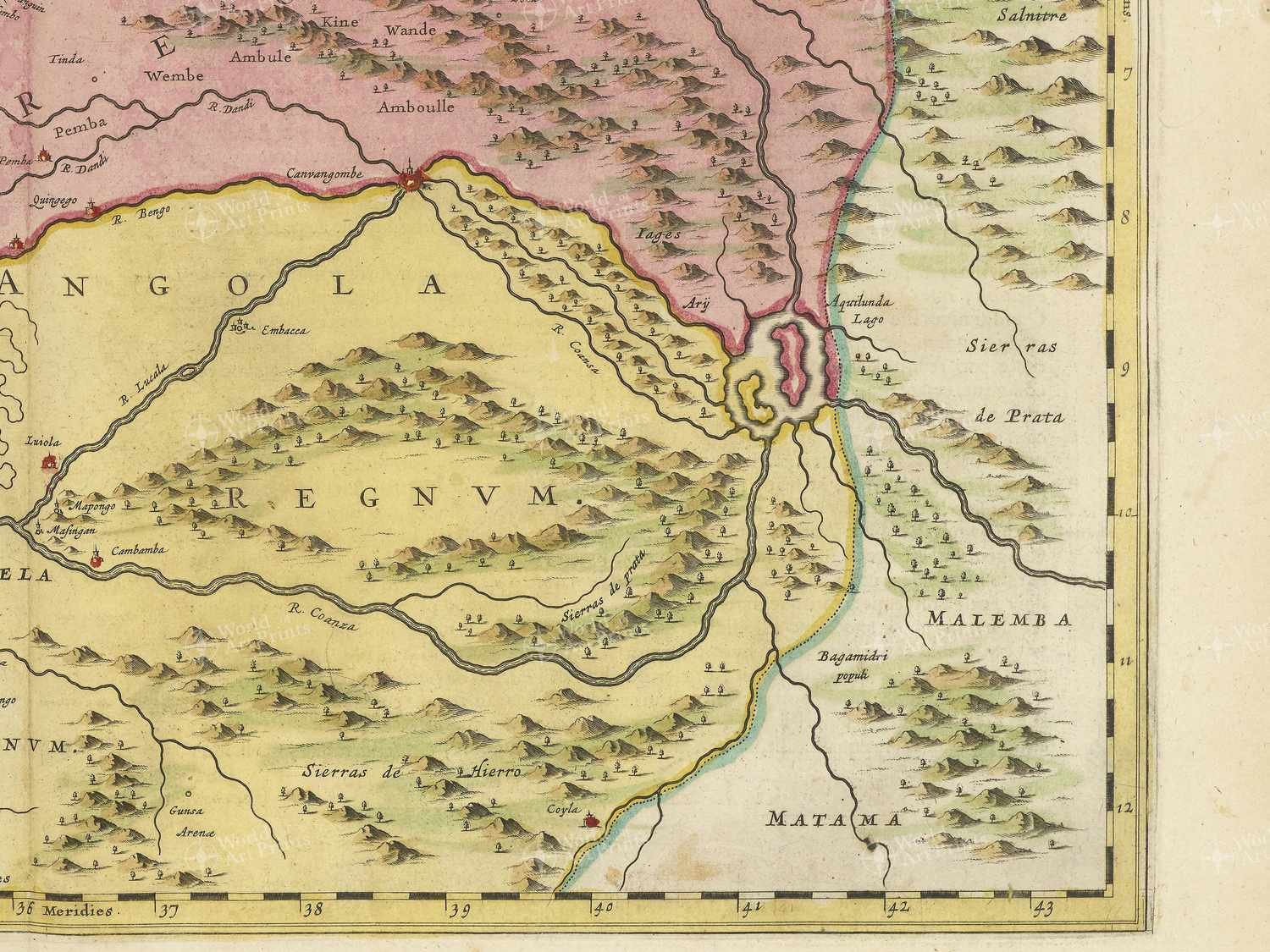 Map bottom right quadrant