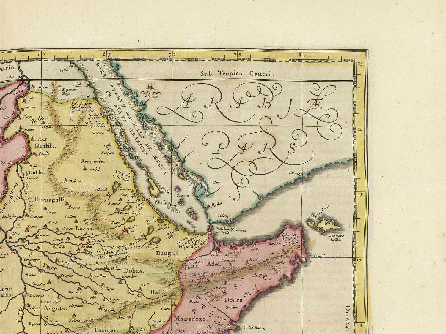 Map top right quadrant