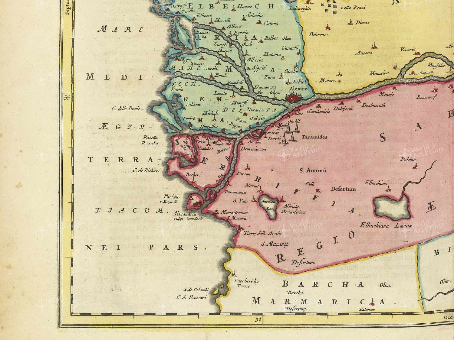 Map bottom left quadrant