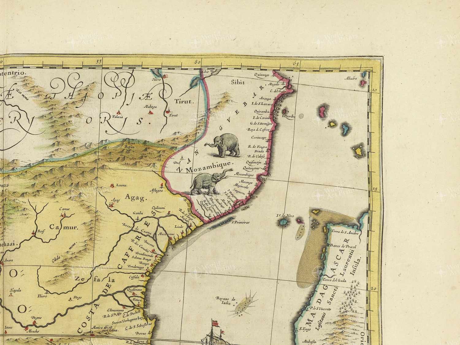 Map top right quadrant
