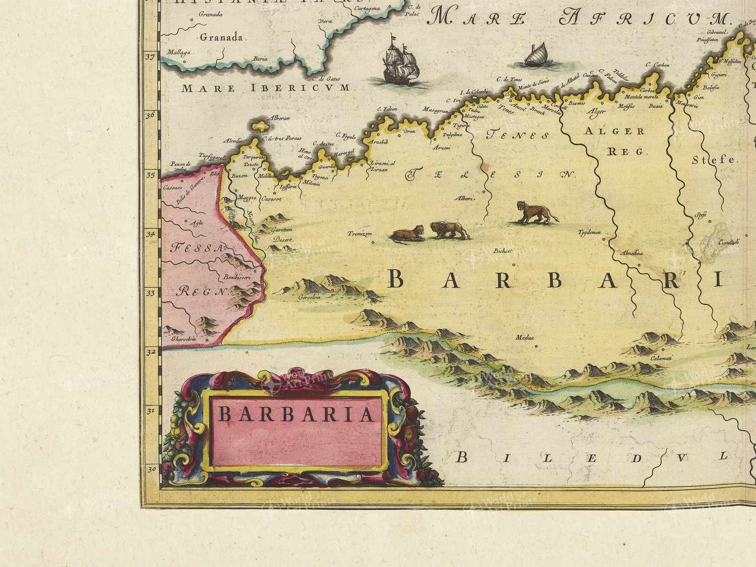 Map bottom left quadrant