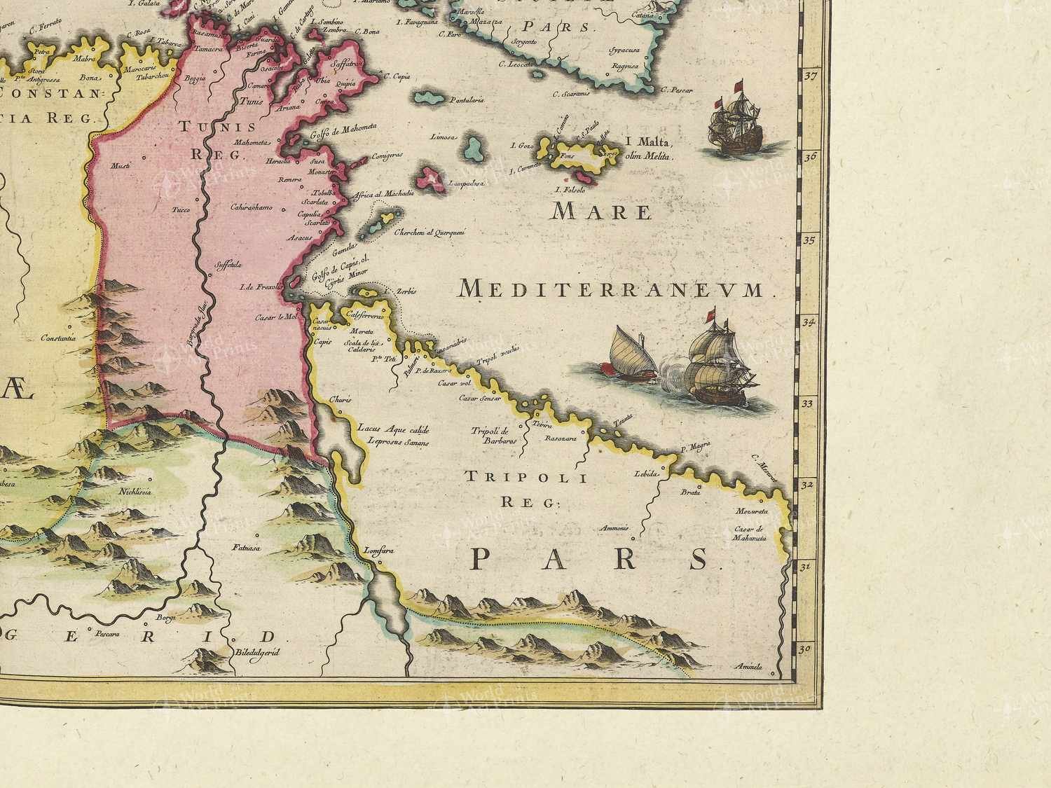 Map bottom right quadrant