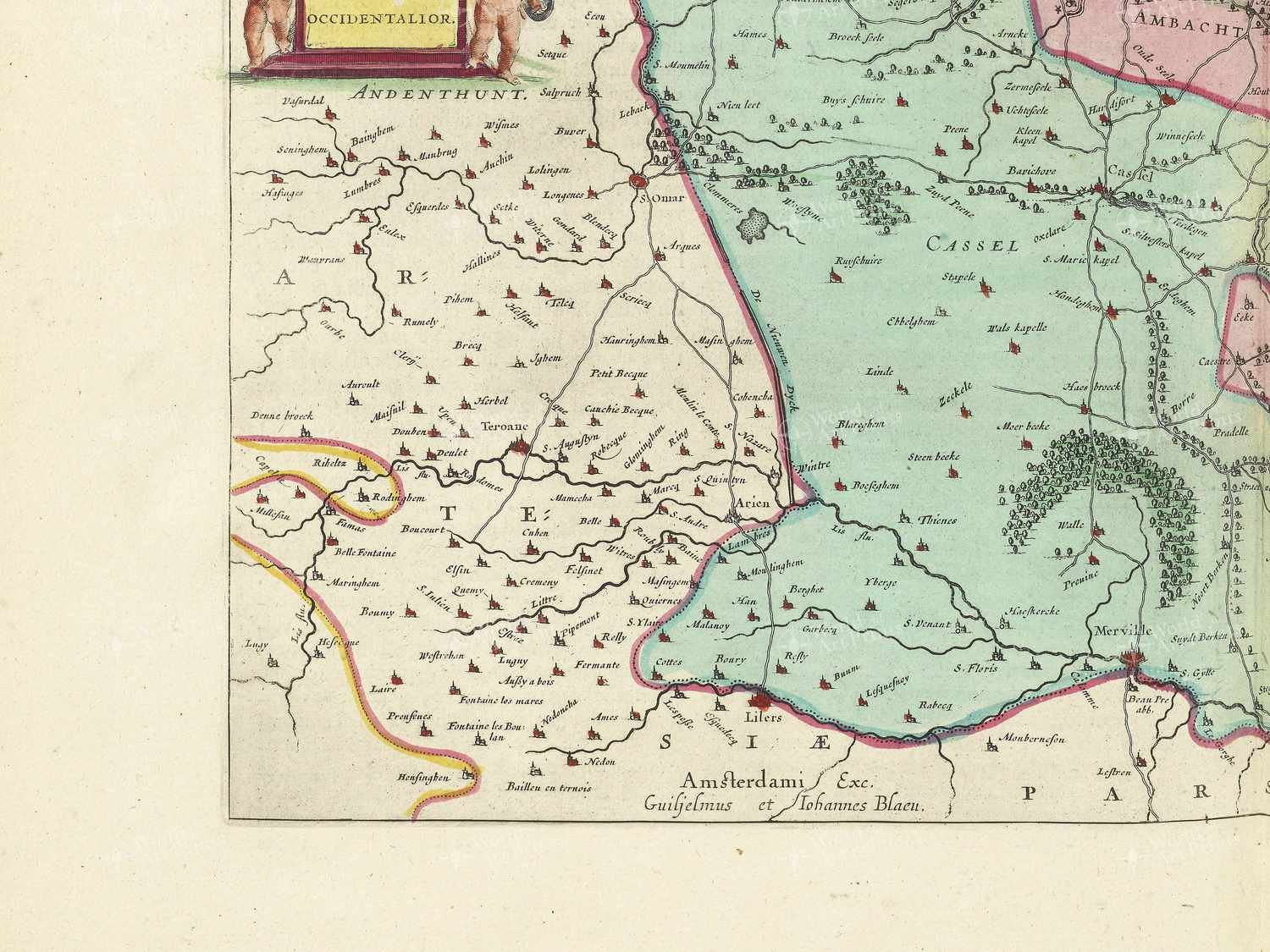 Map bottom left quadrant