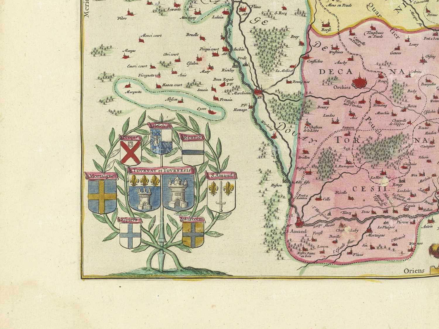 Map bottom left quadrant