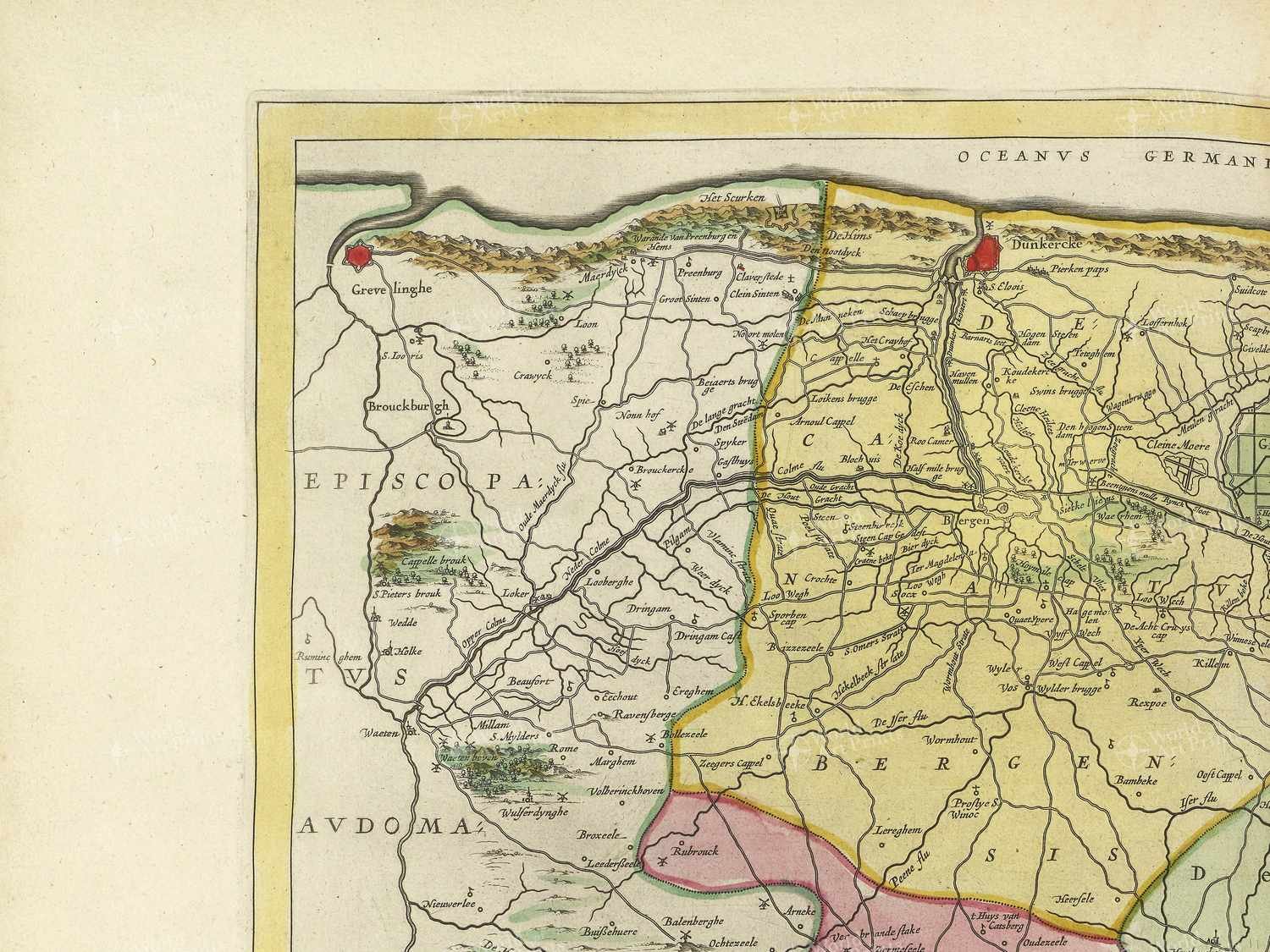 Map top left quadrant