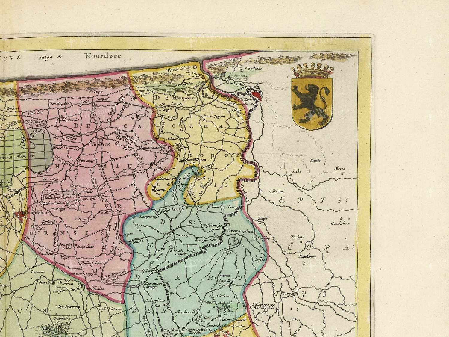 Map top right quadrant
