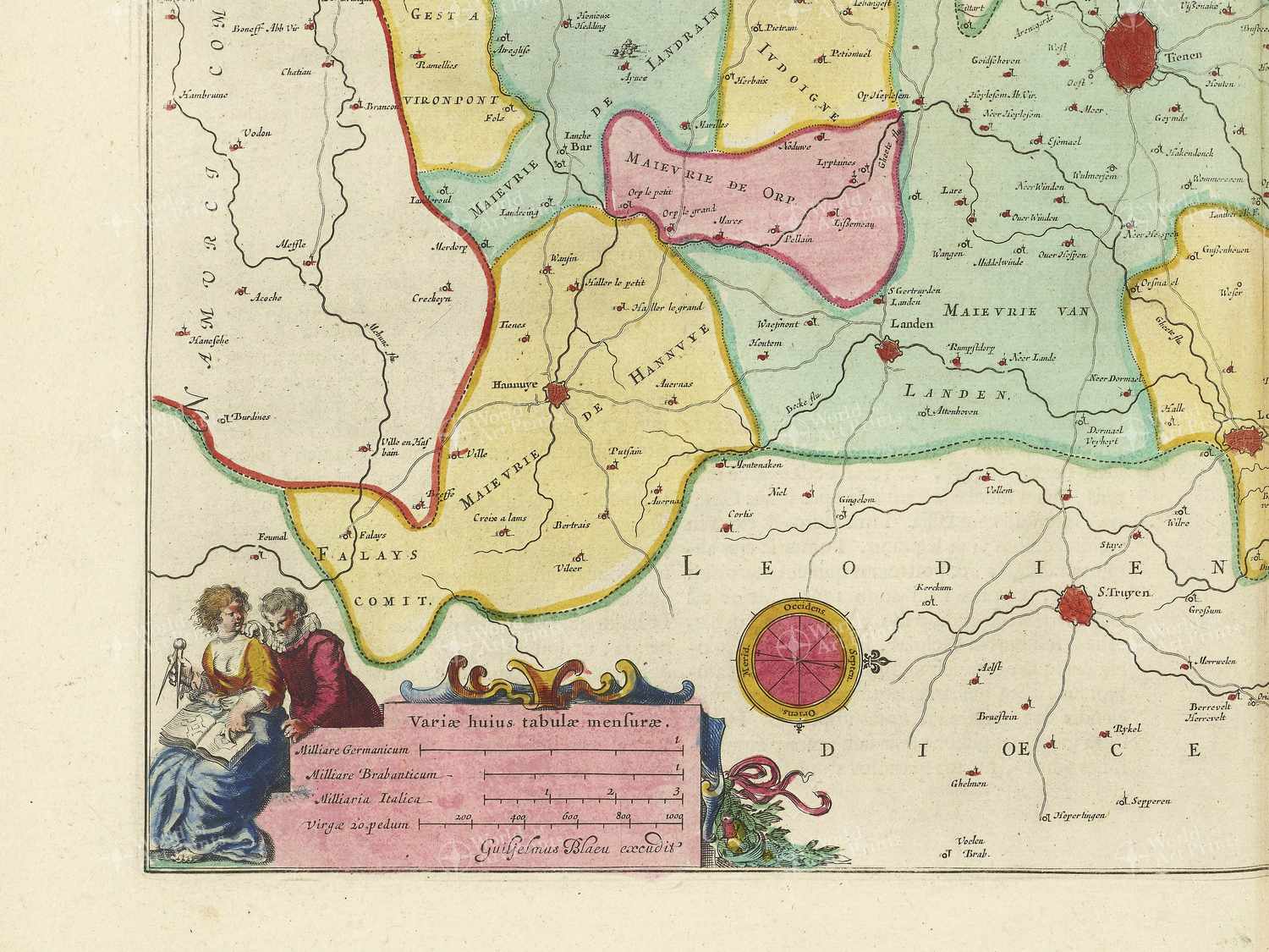 Map bottom left quadrant