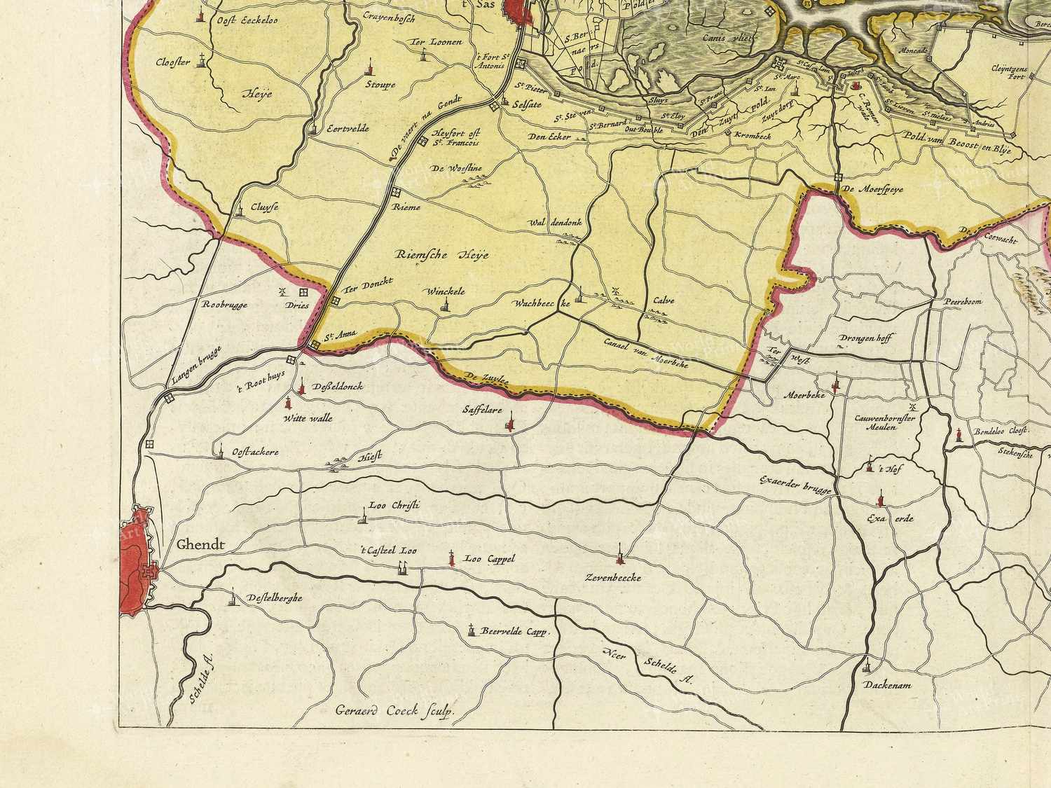 Map bottom left quadrant