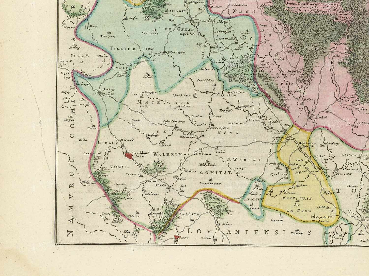 Map bottom left quadrant