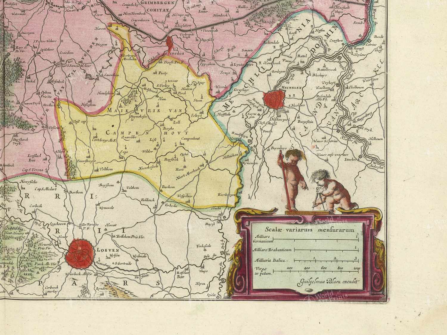 Map bottom right quadrant