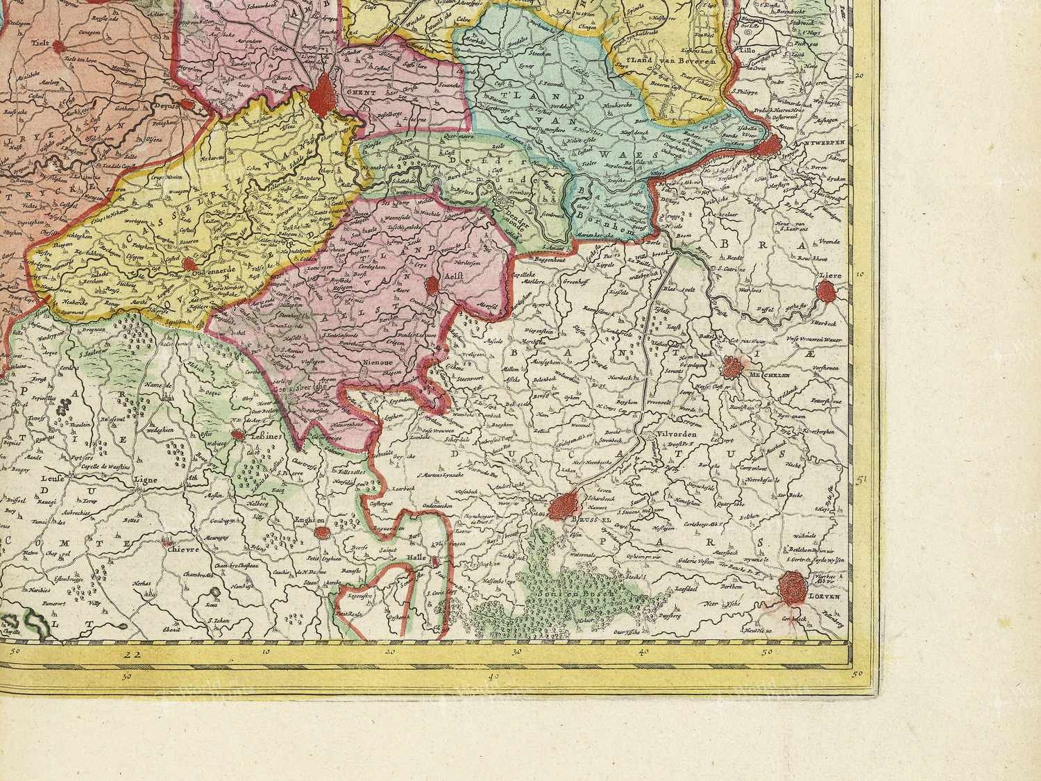 Map bottom right quadrant
