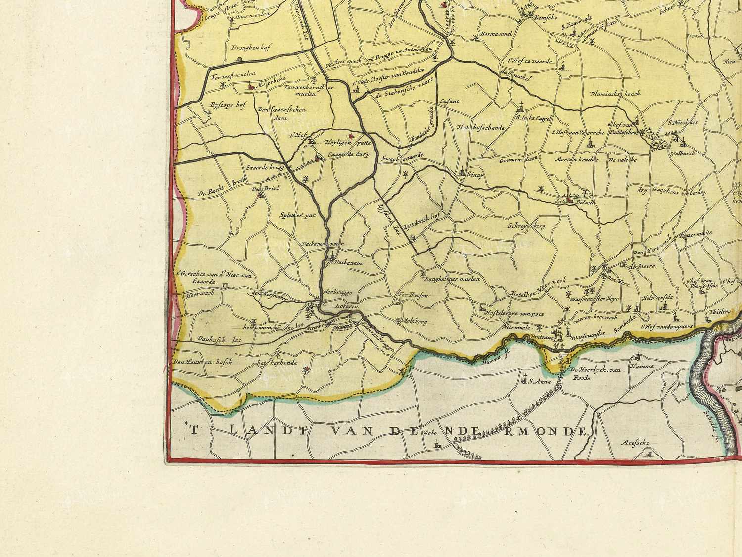 Map bottom left quadrant