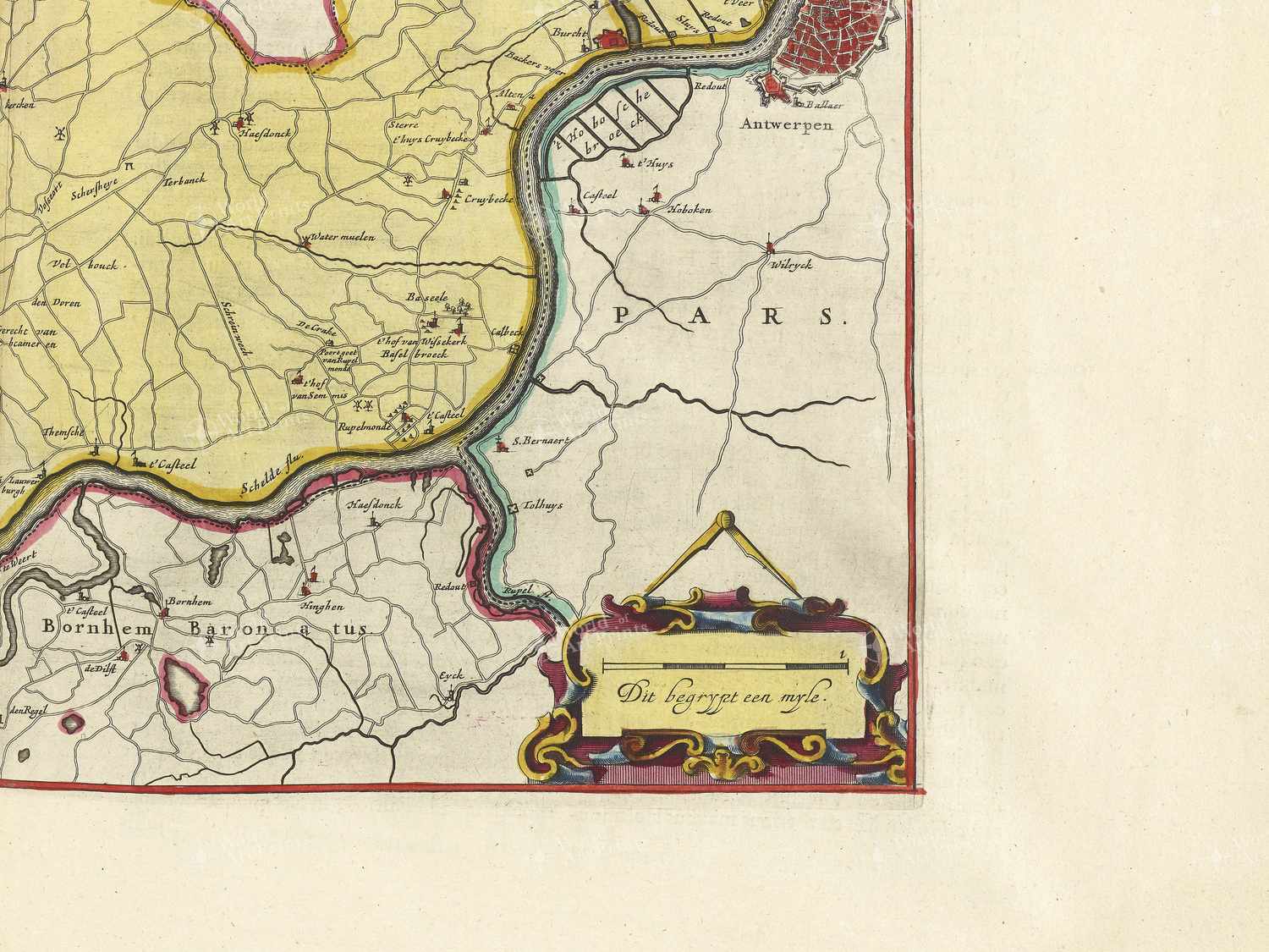 Map bottom right quadrant
