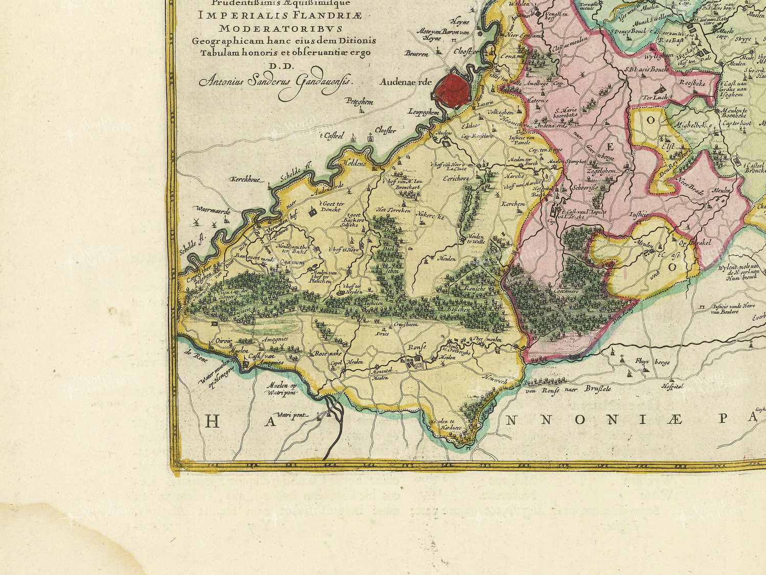 Map bottom left quadrant