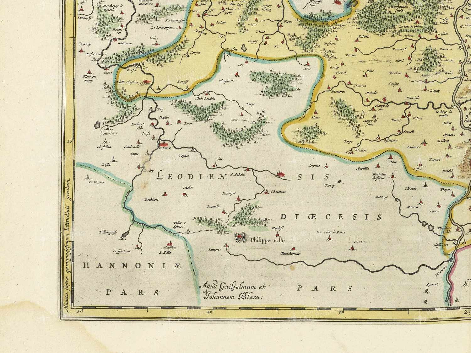 Map bottom left quadrant