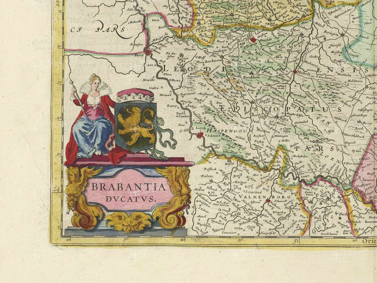 Map bottom left quadrant