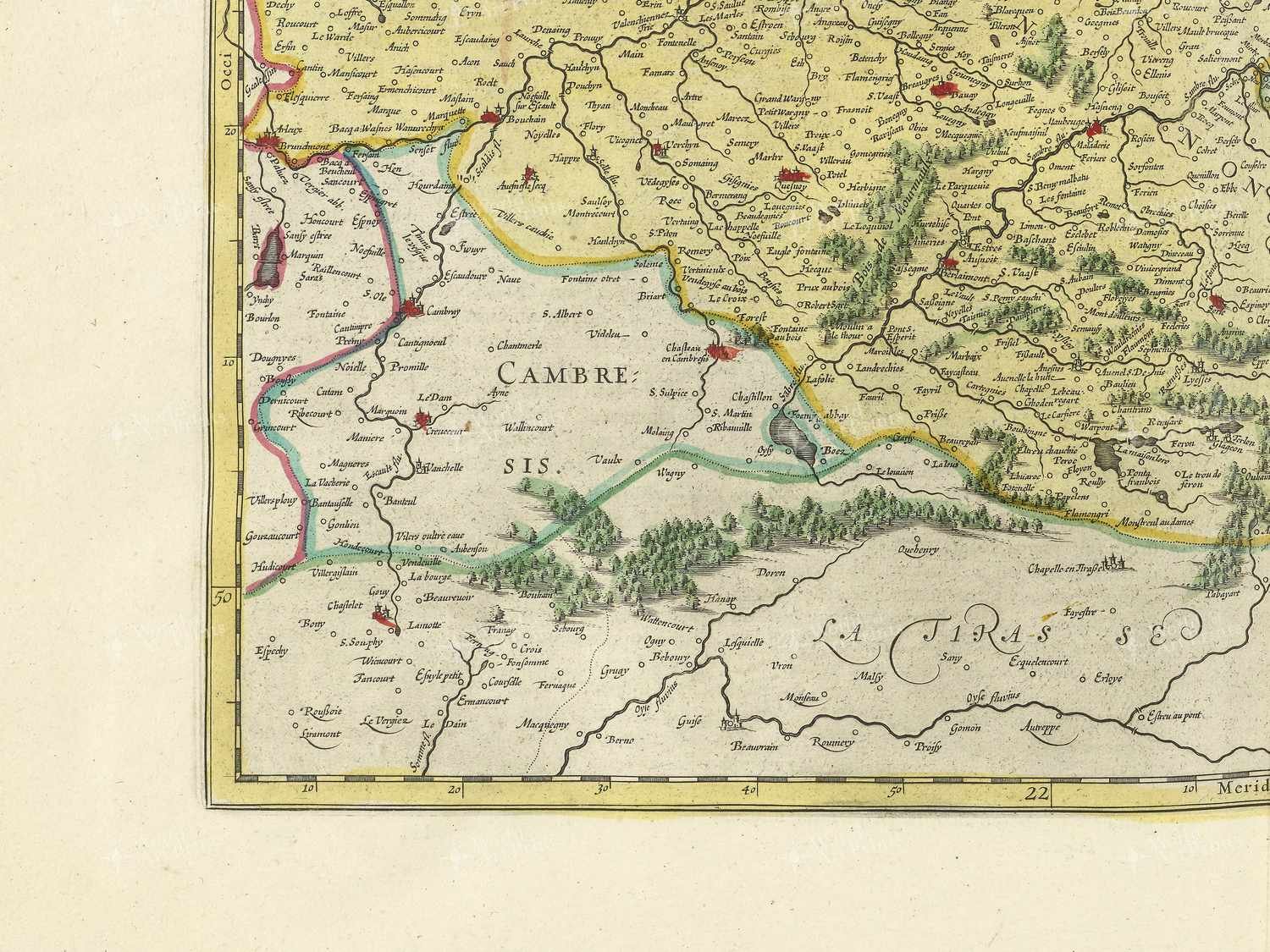 Map bottom left quadrant
