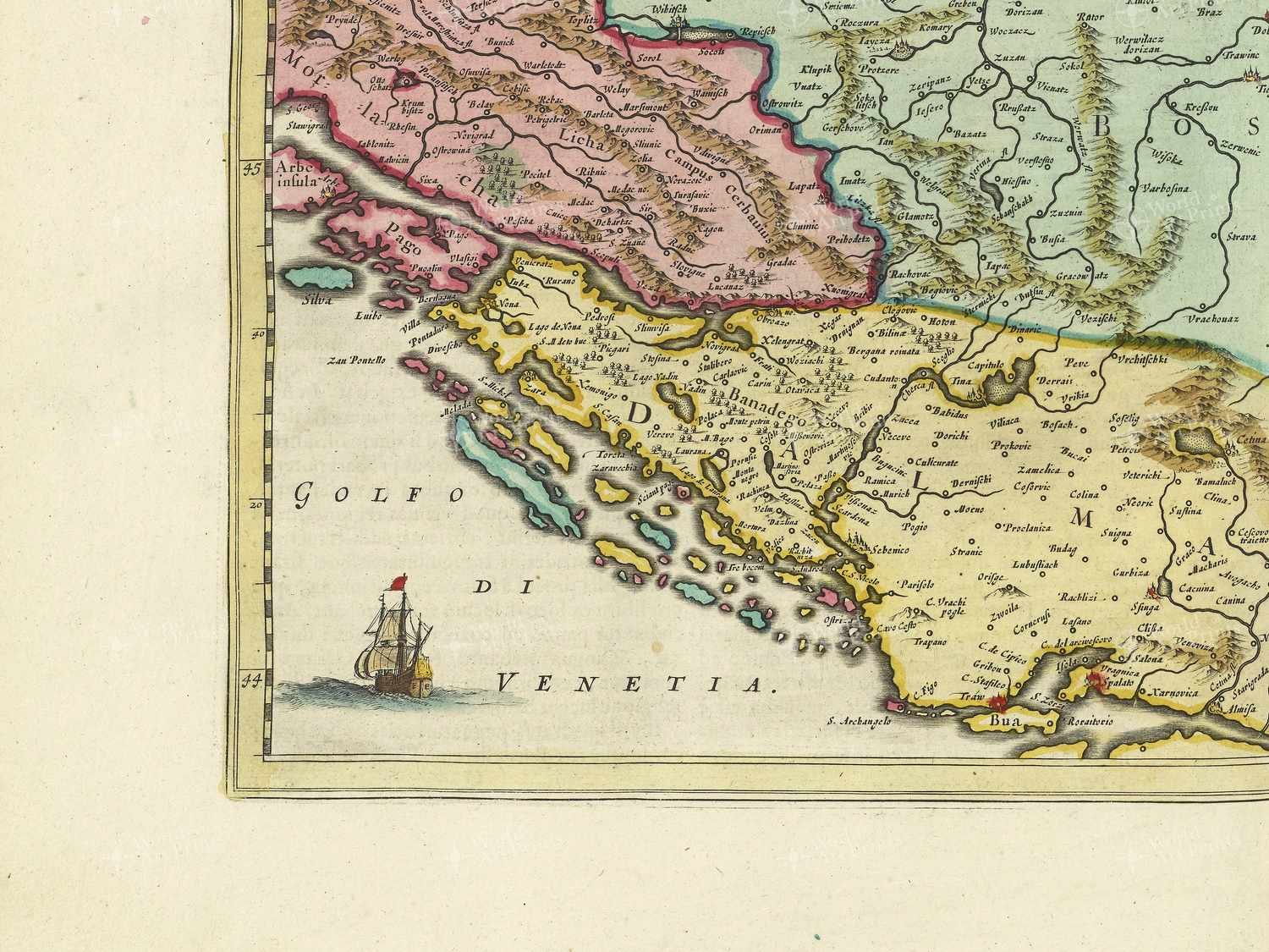 Map bottom left quadrant