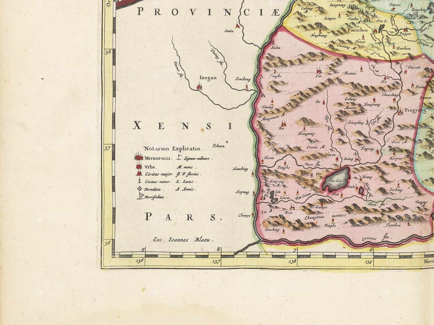 Map bottom left quadrant