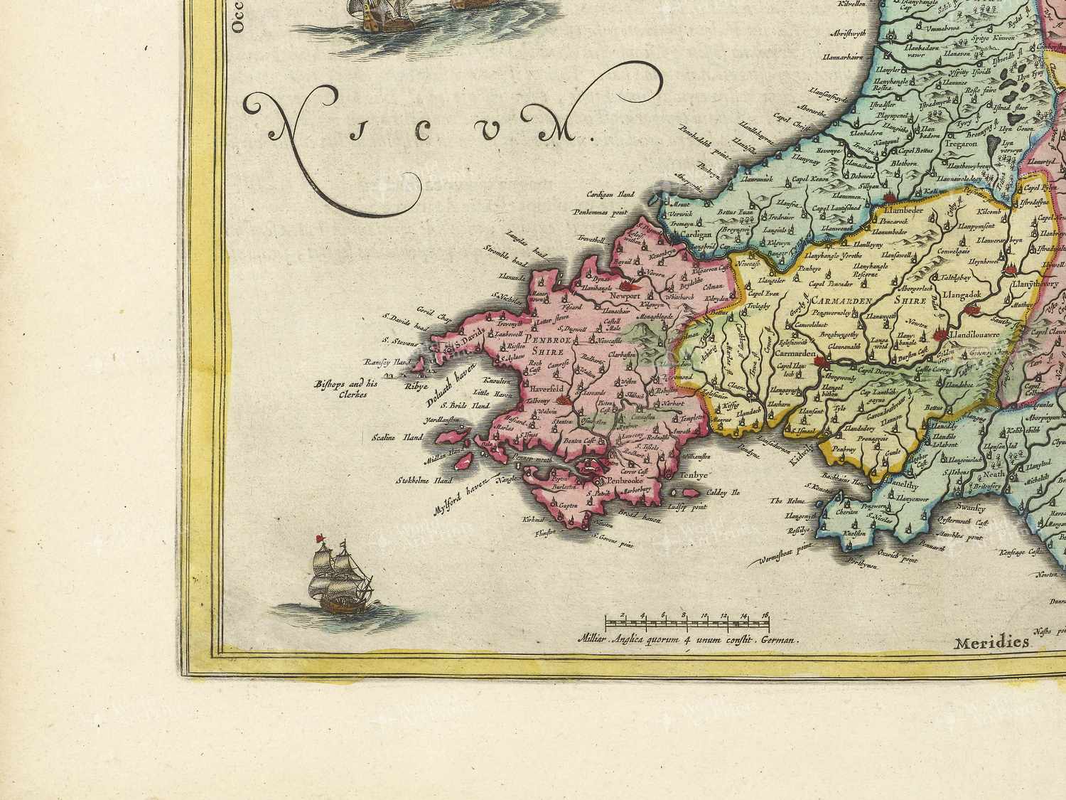 Map bottom left quadrant