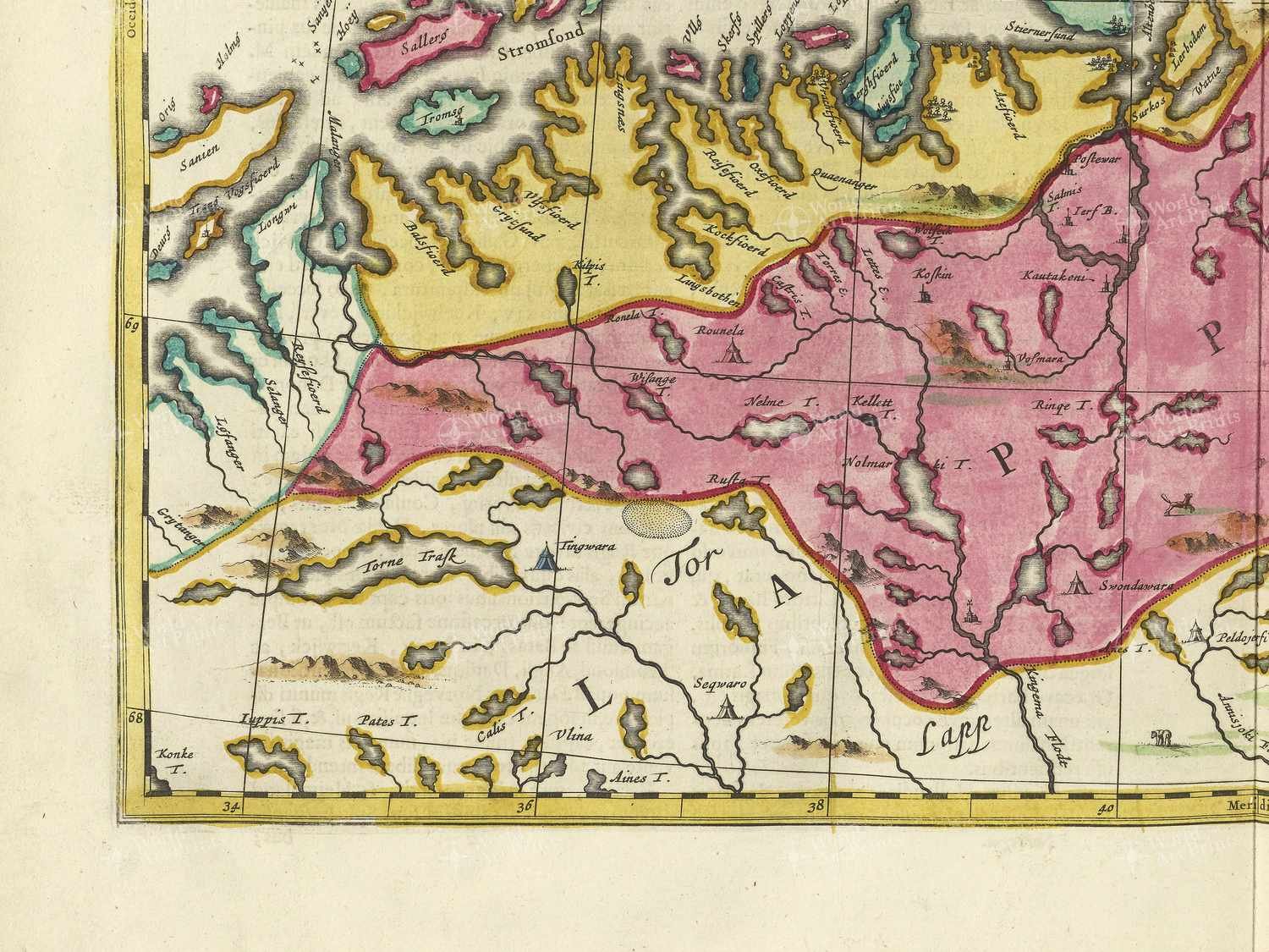 Map bottom left quadrant