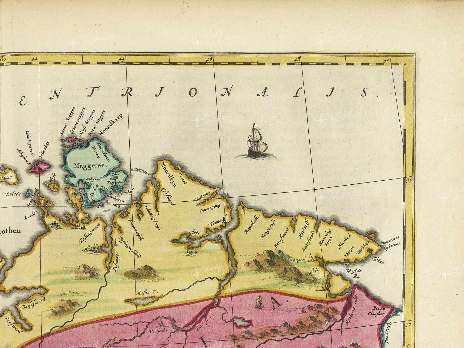 Map top right quadrant