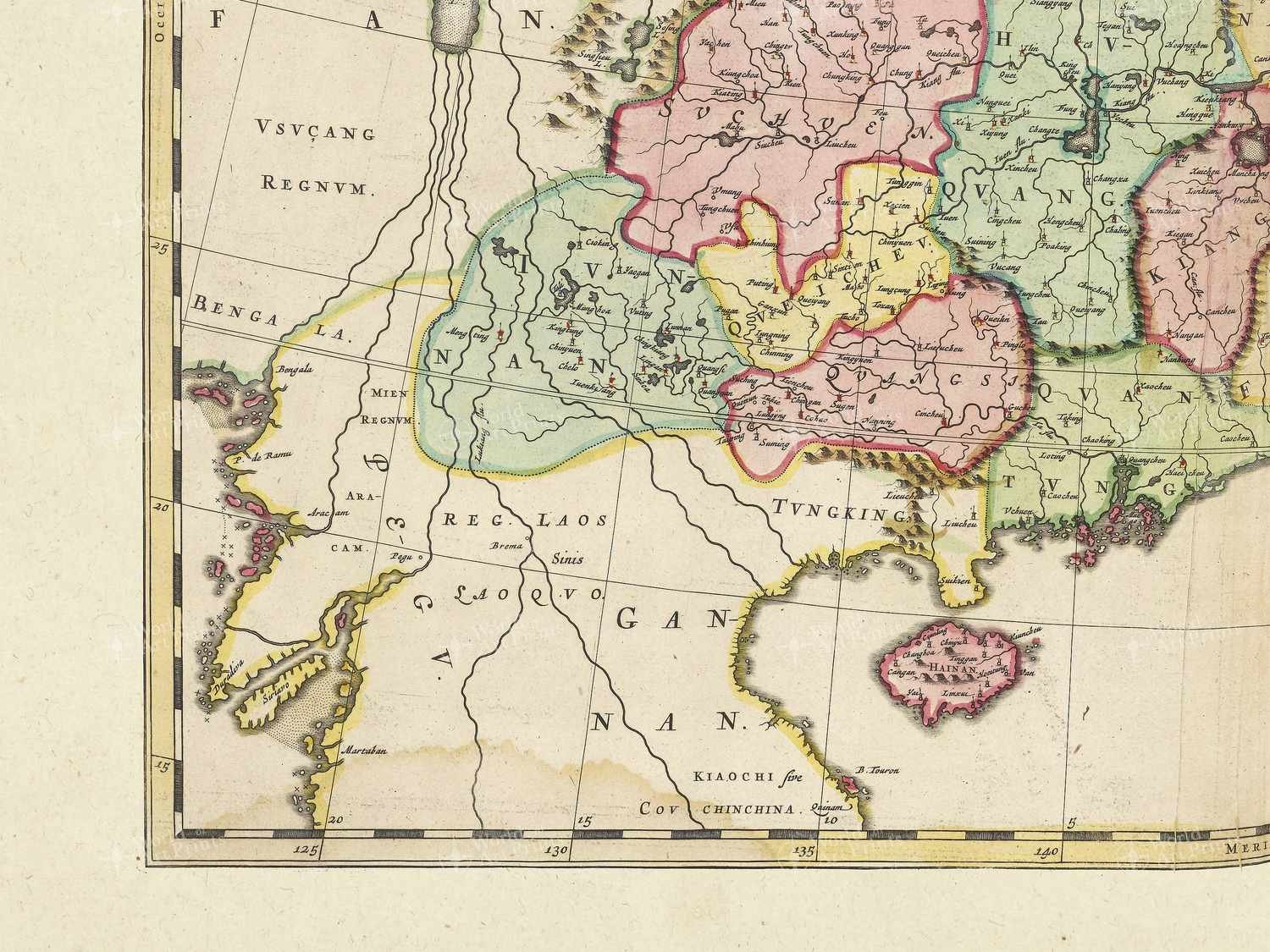 Map bottom left quadrant
