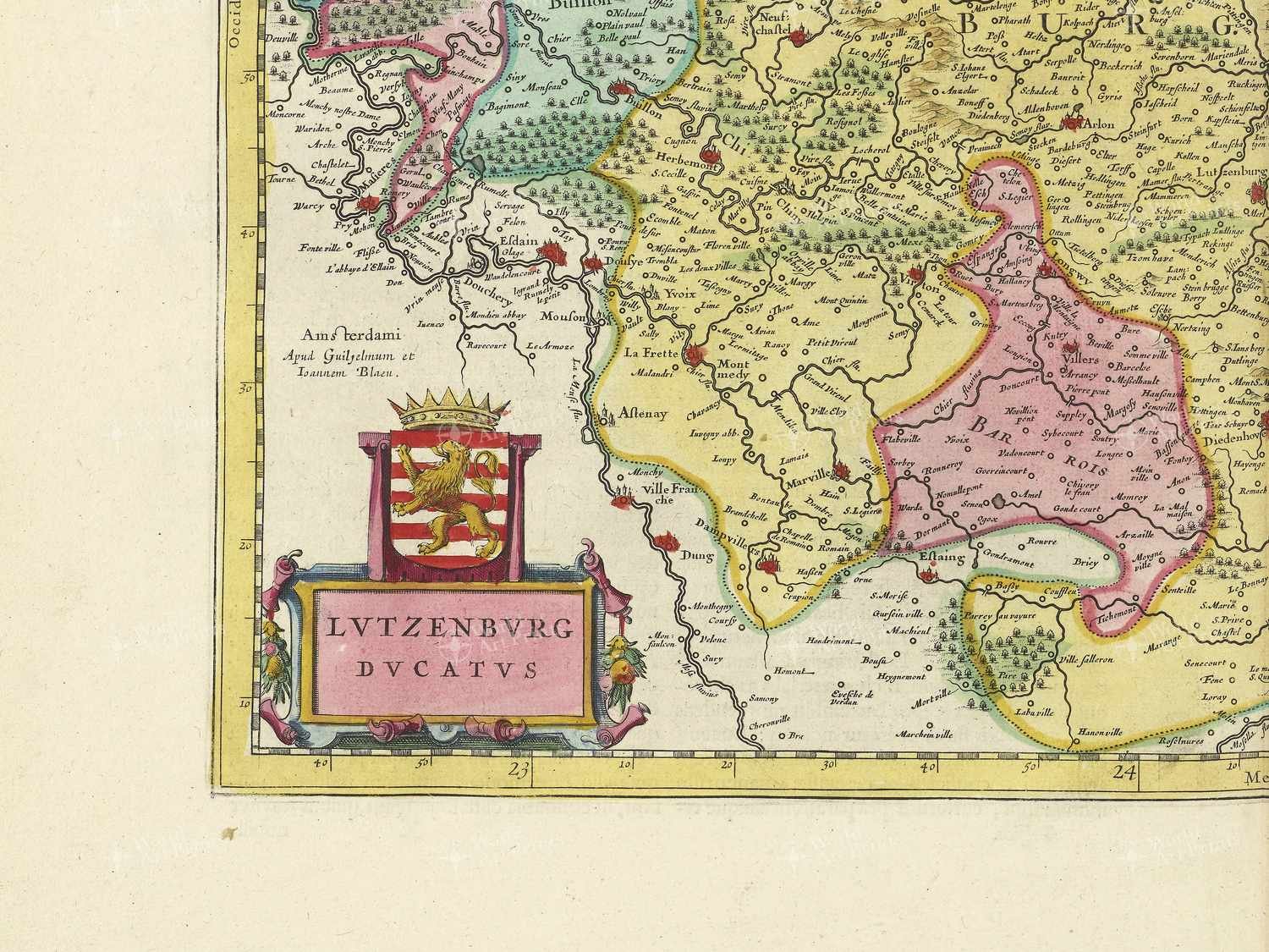 Map bottom left quadrant