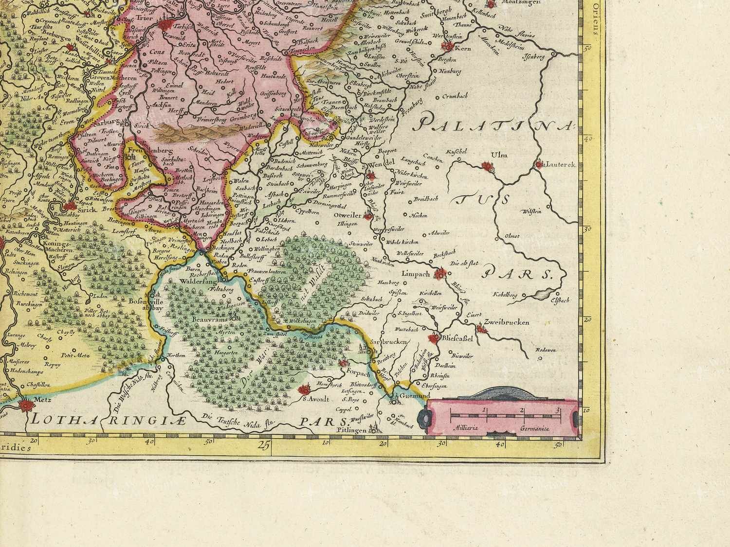 Map bottom right quadrant