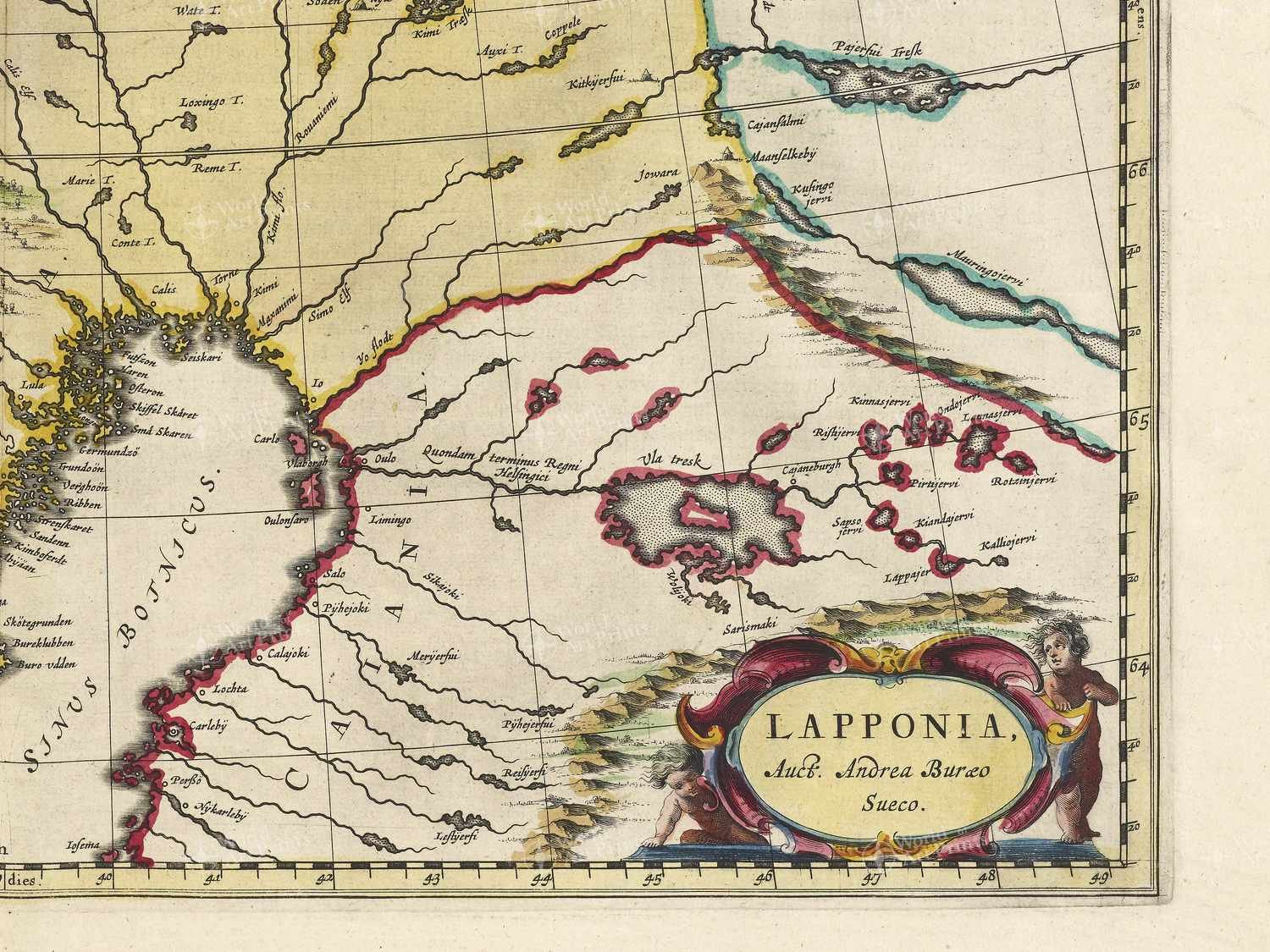 Map bottom right quadrant