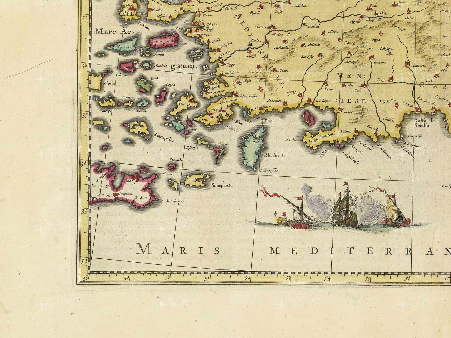 Map bottom left quadrant