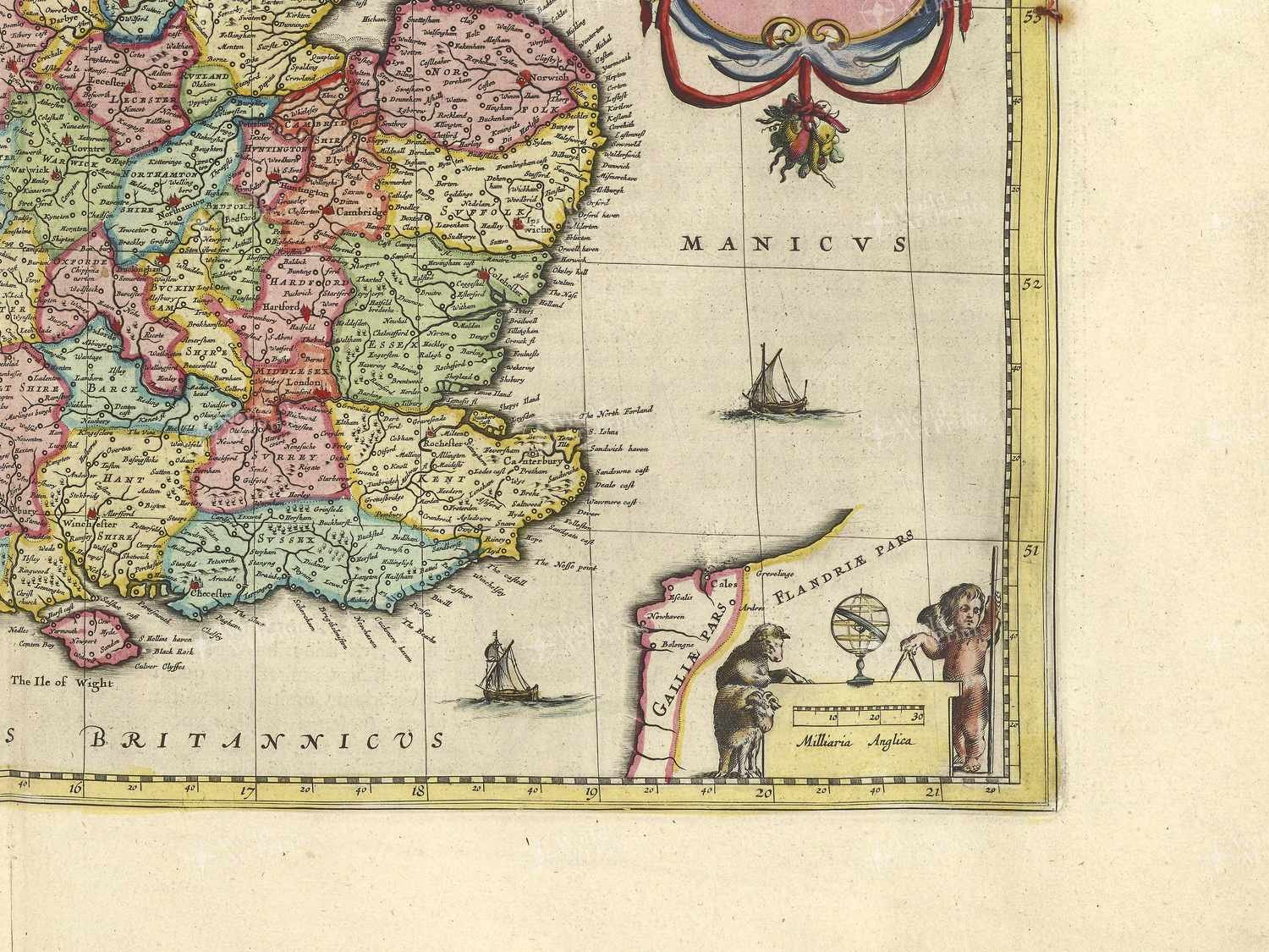 Map bottom right quadrant