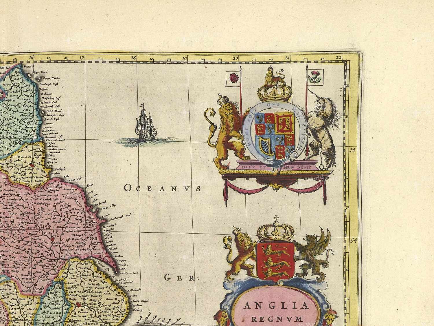 Map top right quadrant