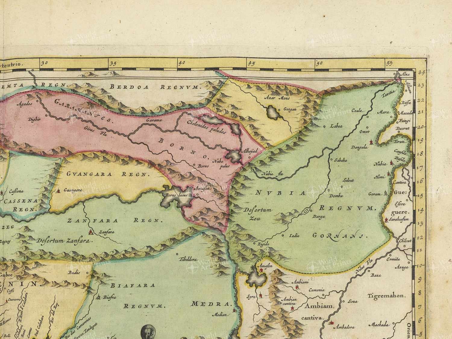 Map top right quadrant