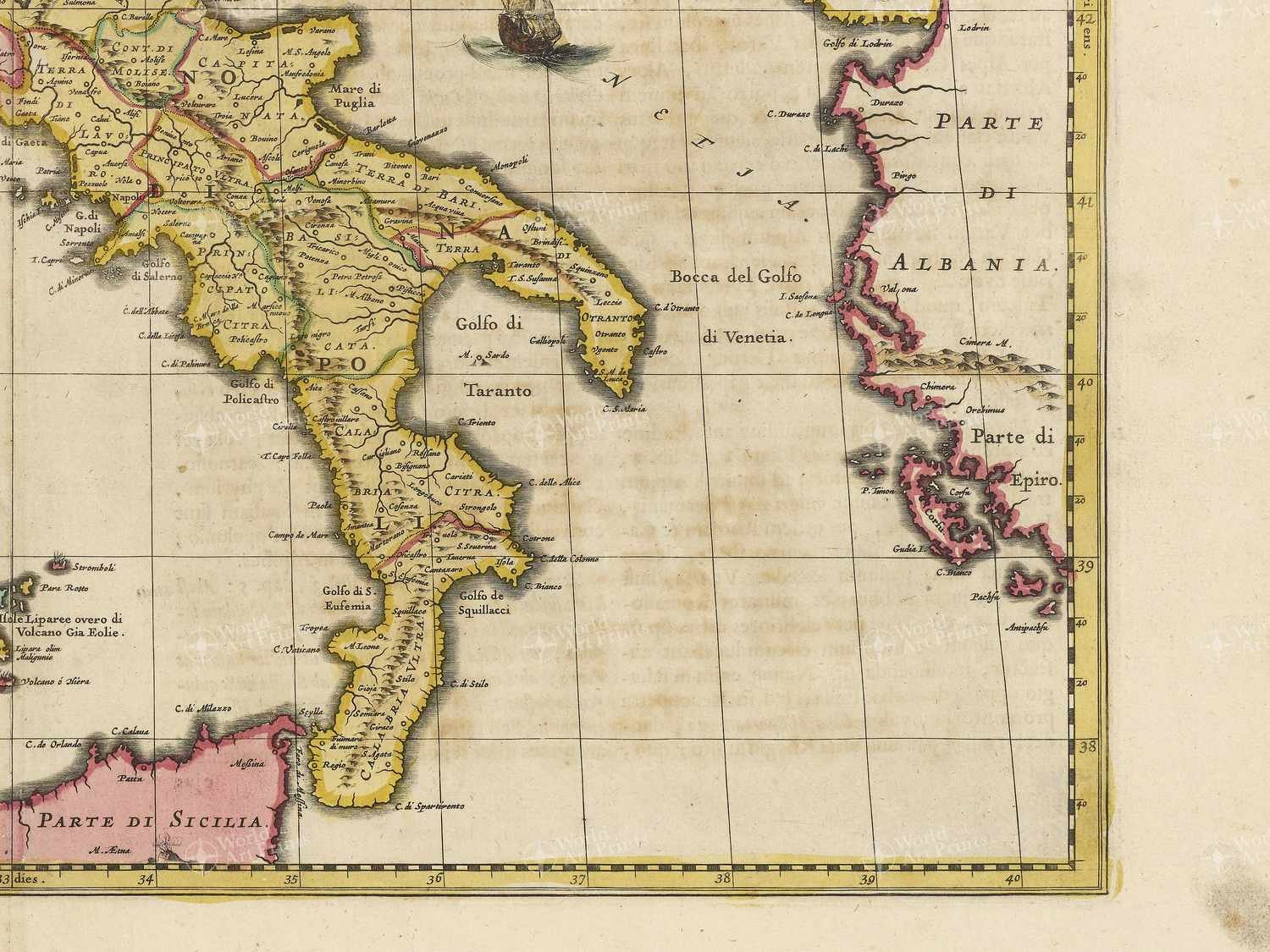 Map bottom right quadrant