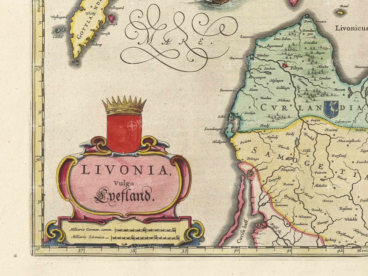 Map bottom left quadrant