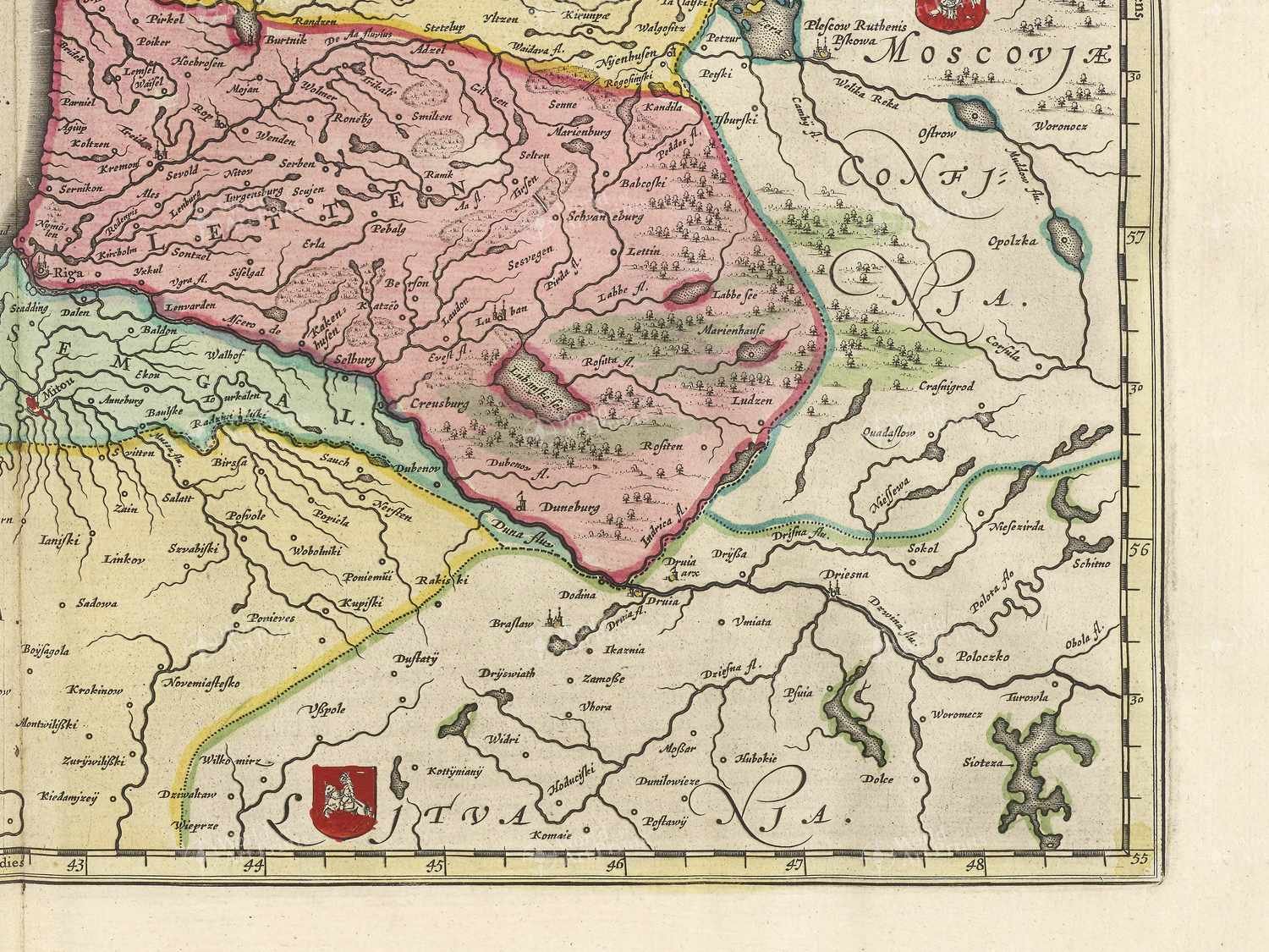 Map bottom right quadrant