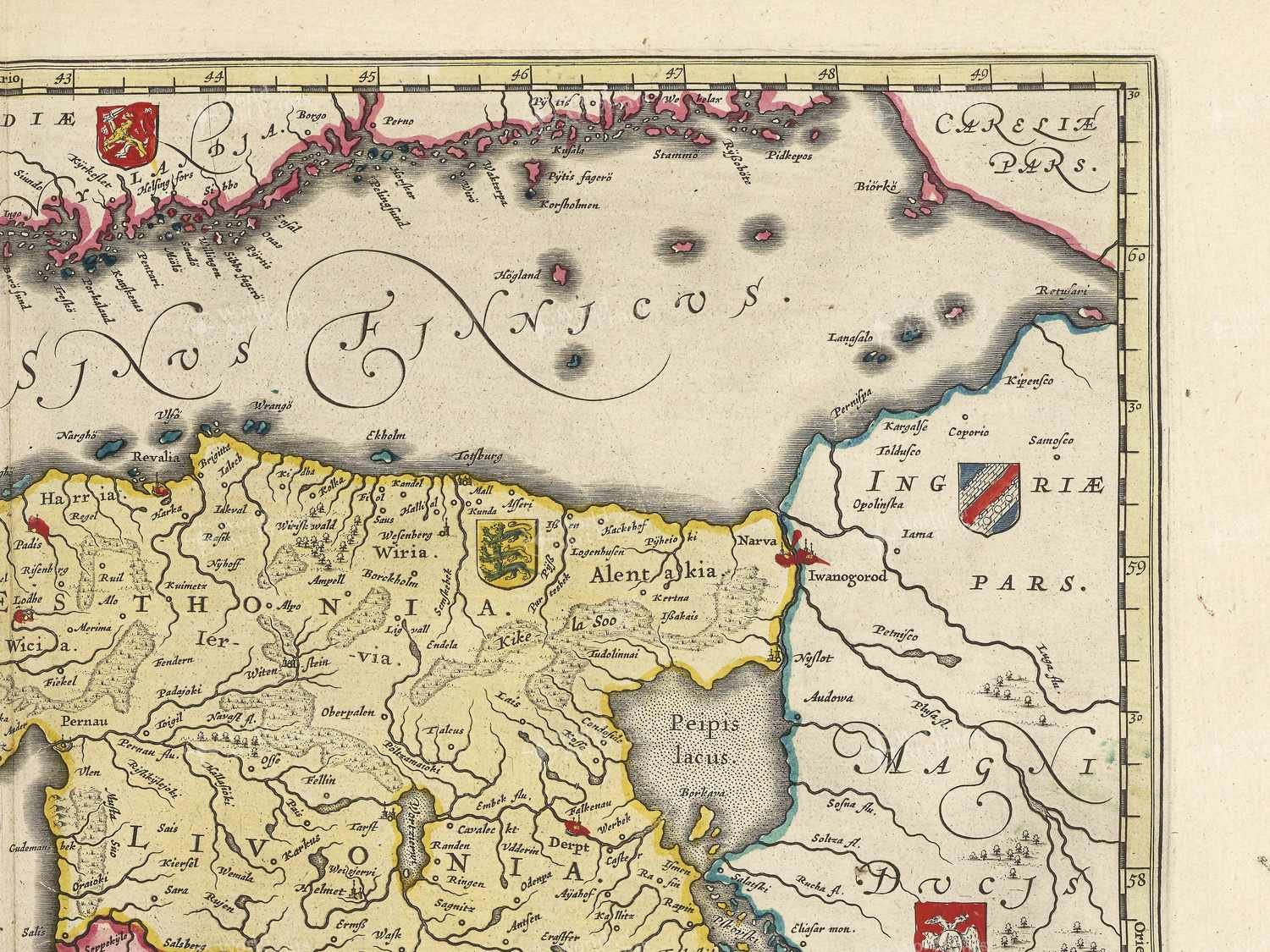 Map top right quadrant