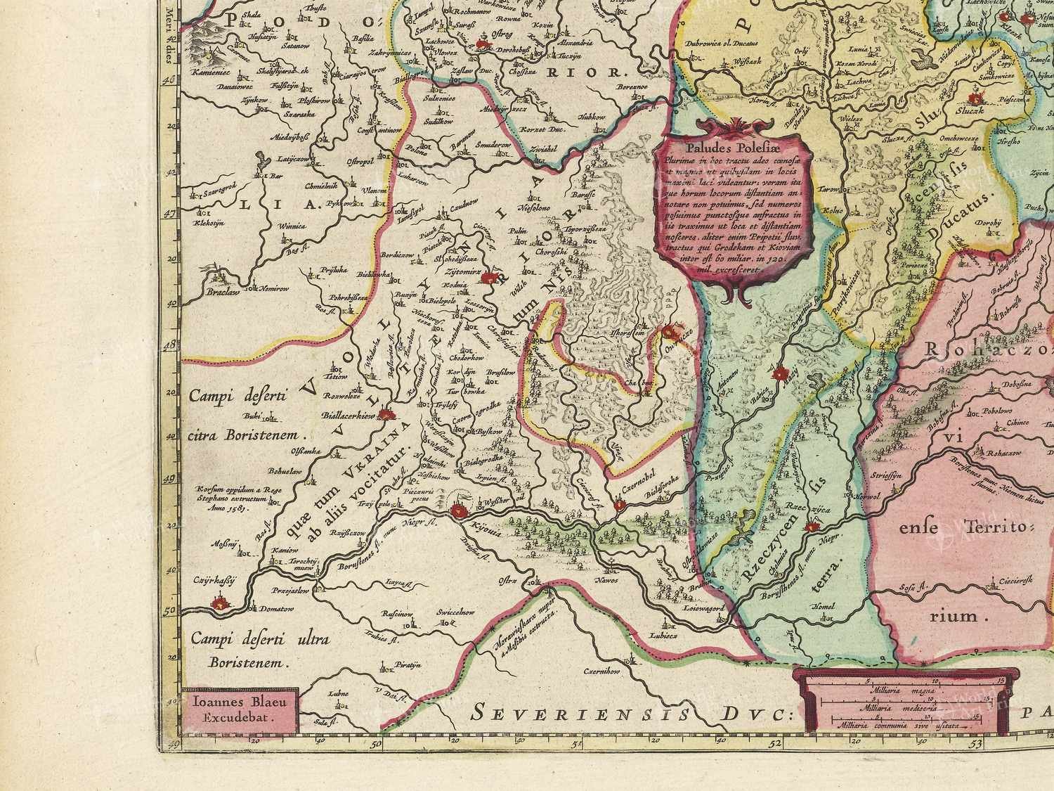 Map bottom left quadrant