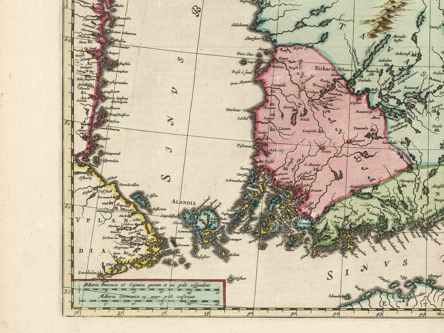 Map bottom left quadrant