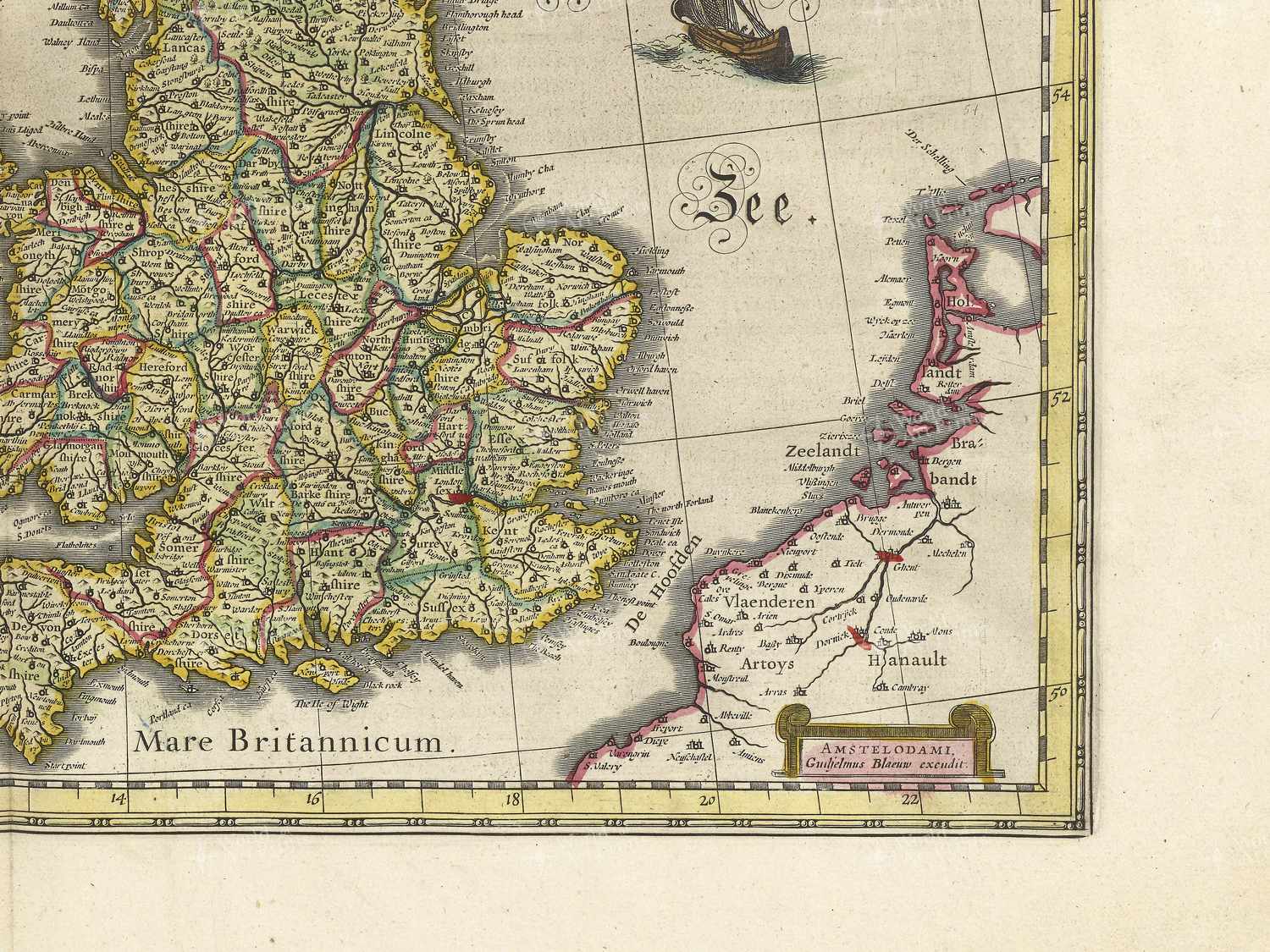 Map bottom right quadrant