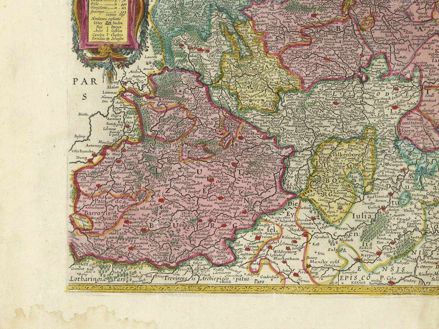 Map bottom left quadrant