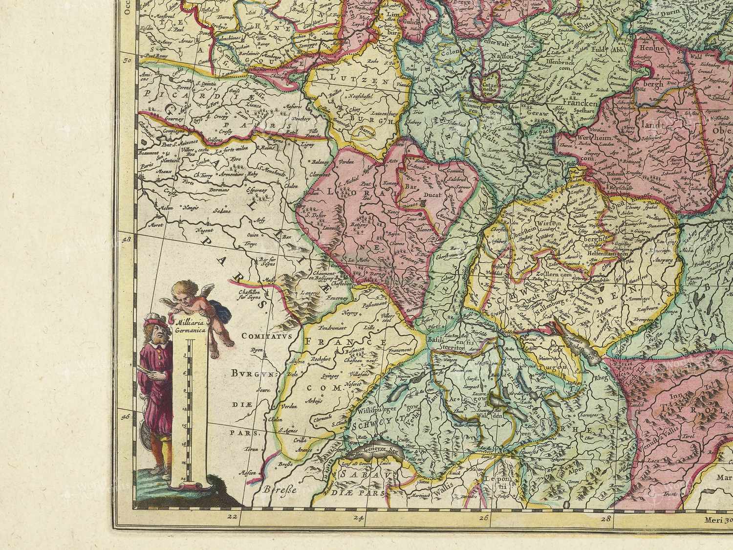 Map bottom left quadrant