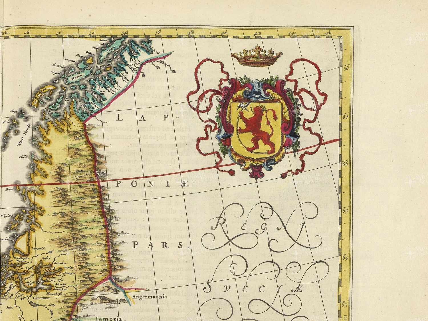 Map top right quadrant