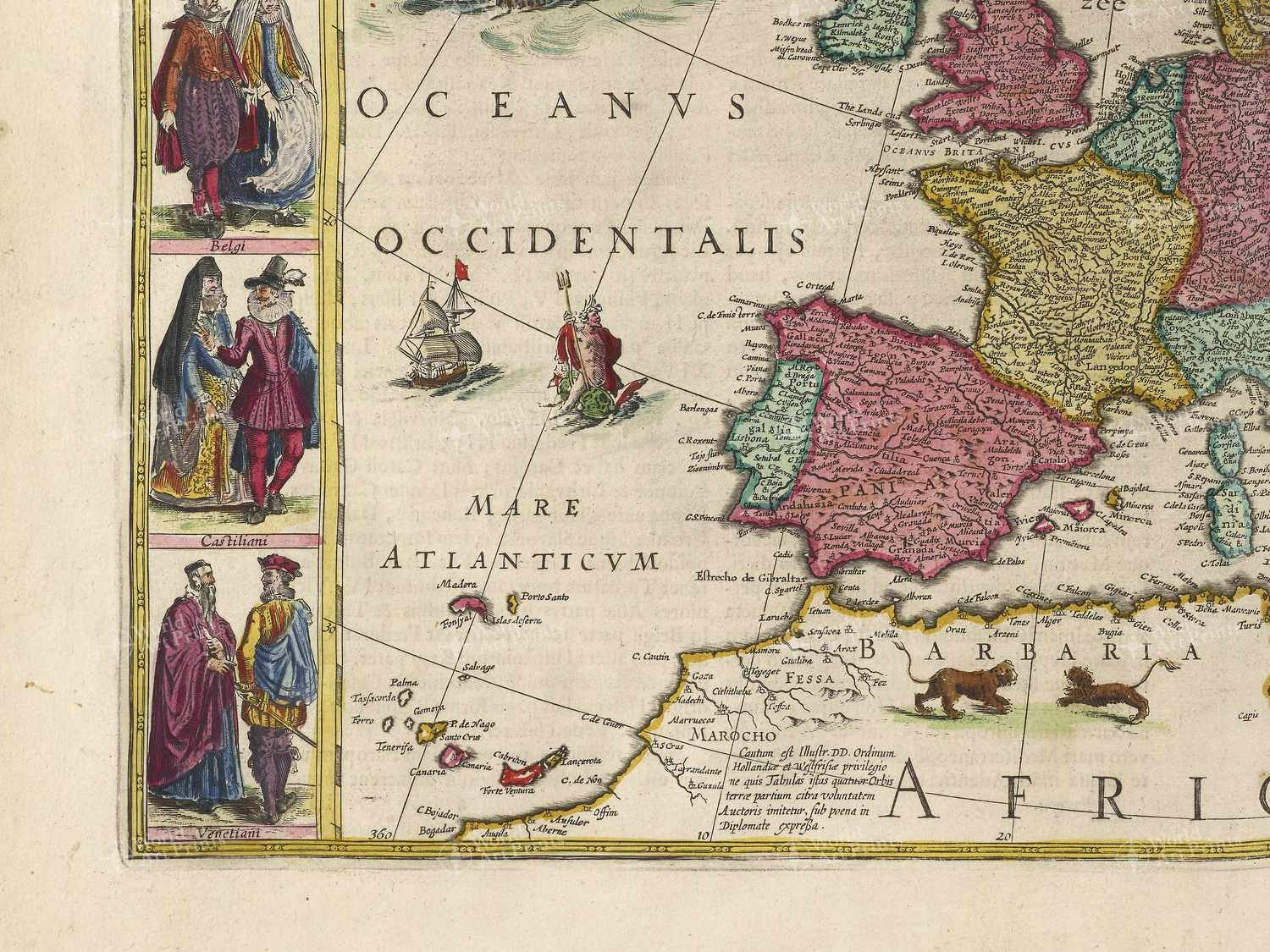 Map bottom left quadrant
