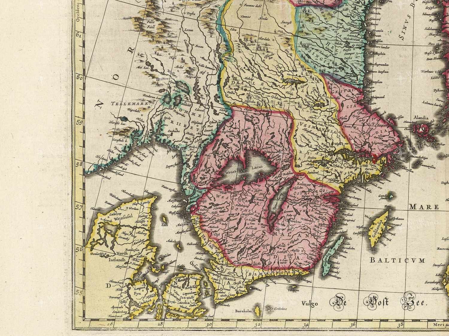 Map bottom left quadrant