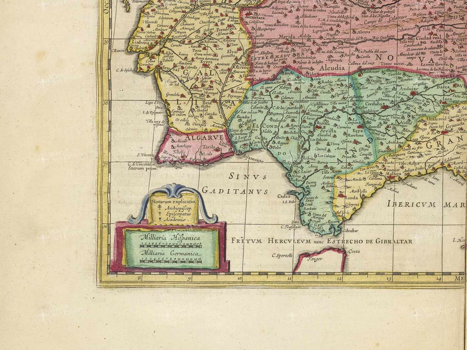 Map bottom left quadrant